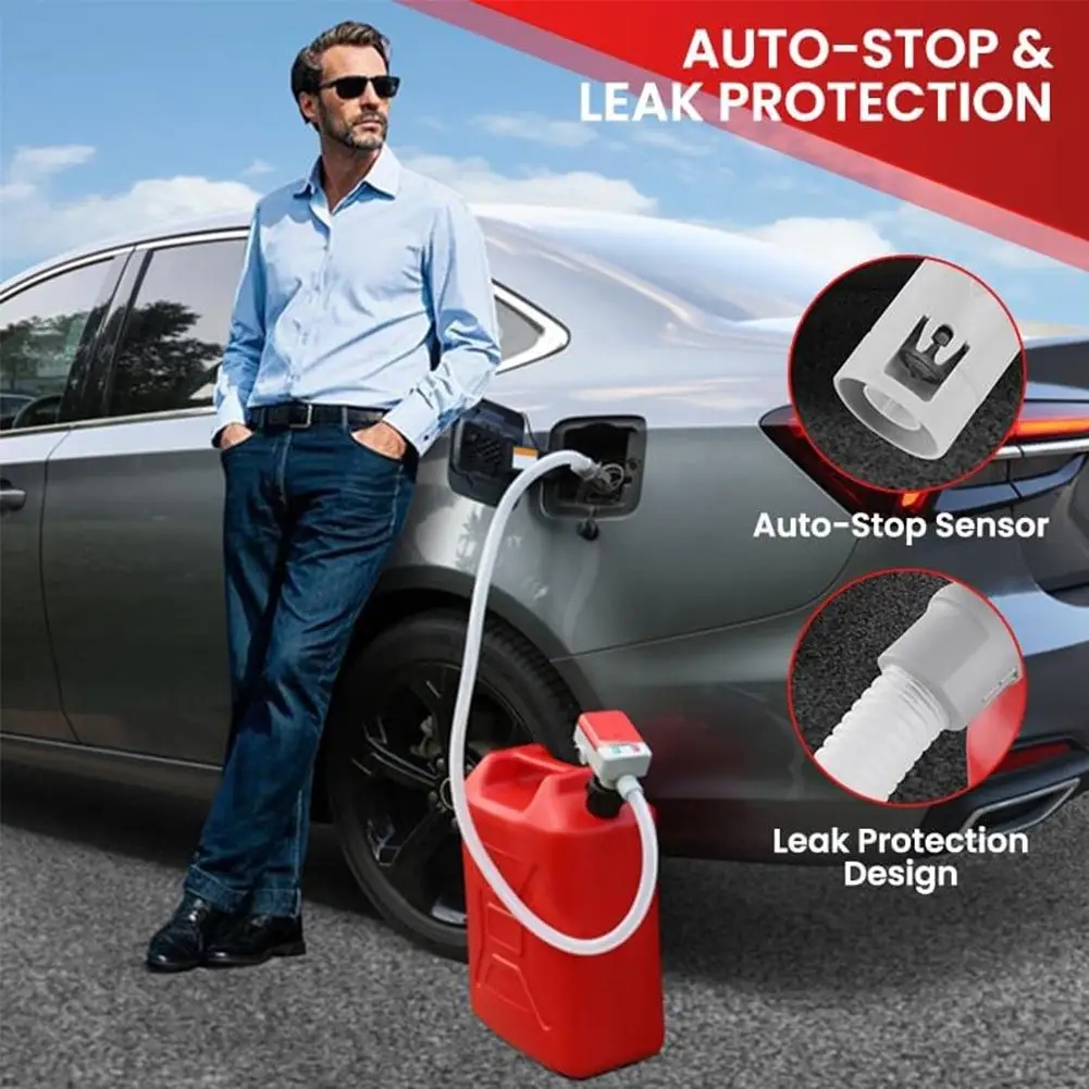 Electric Oil Pump Automatic Fuel Transfer Pump With Auto-Stop Fast And Safe Portable Gas Can Pump For Oil, Diesel,Gasoline-image-1077247319