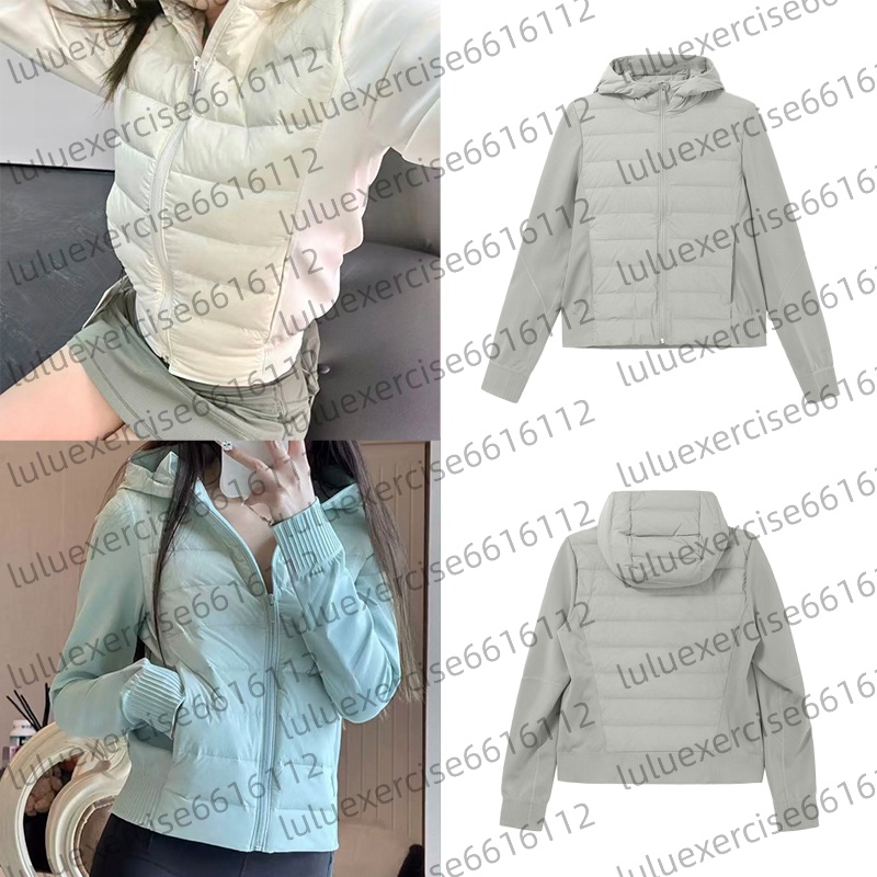 Veste en bas léger Running Yoga Winter doit avoir une veste de sport extérieure à capuche courte ajustée confortable