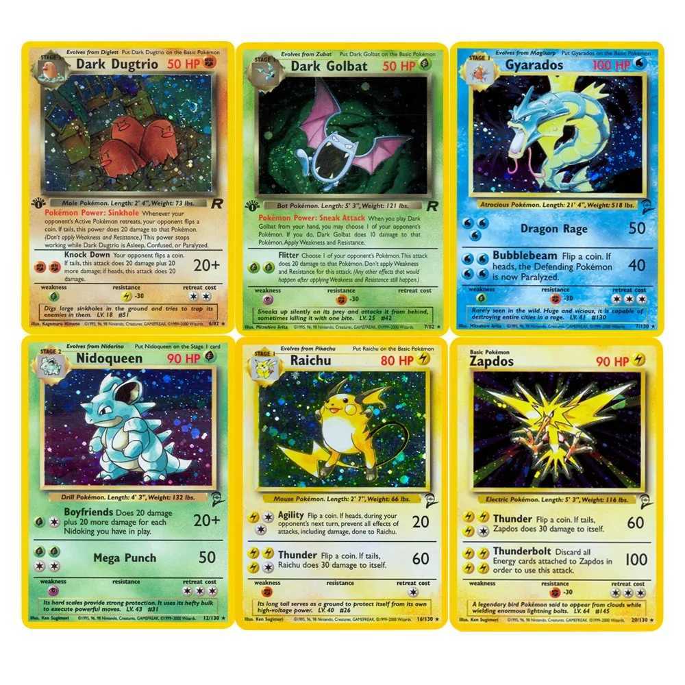 Game Shining Cards Classic Series Raichu Zapdos Nidoqueen Gyarados Collectible Card Card Card L260529OIPG-image-1077498220
