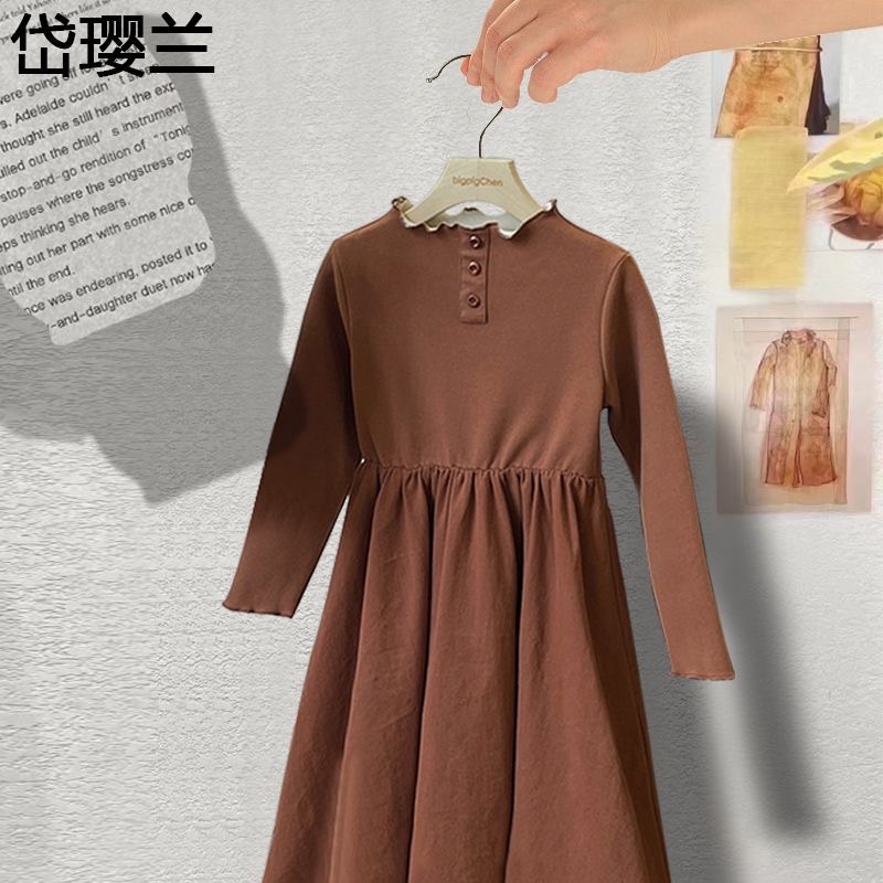 D392 Girls autumn clothing children&#039;s skirt girls dress autumn 2025 new girls big children early autumn denim skirt sweet spicy style-image-1077314277