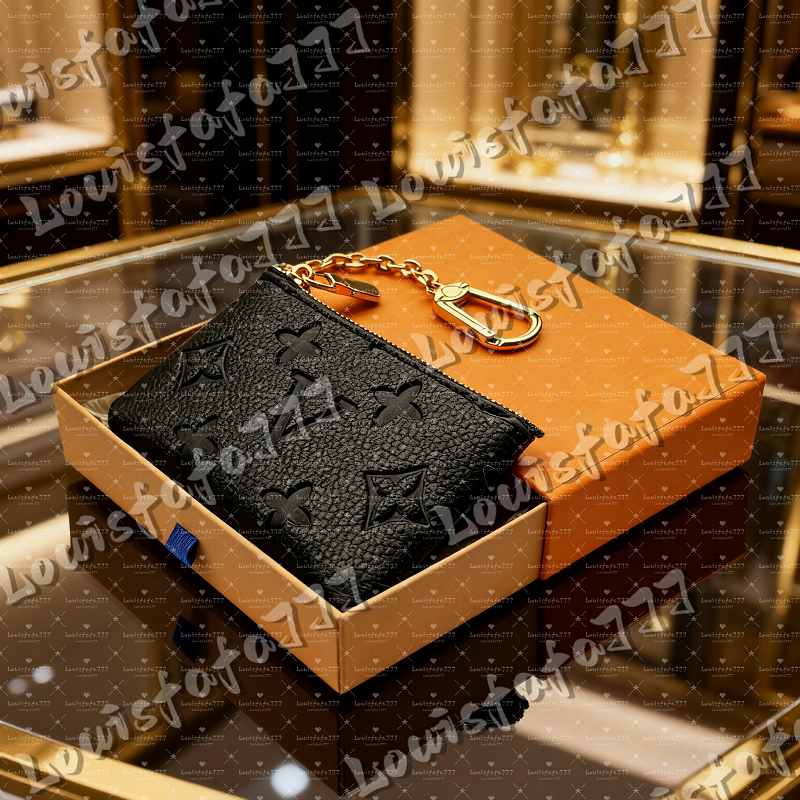 12A Hot Designers luxurys Purses KEY POUCH POCHETTE CLES Women Mens Key Ring Credit Card Holder Coin Purses Mini Wallet Bag with box and dustbag