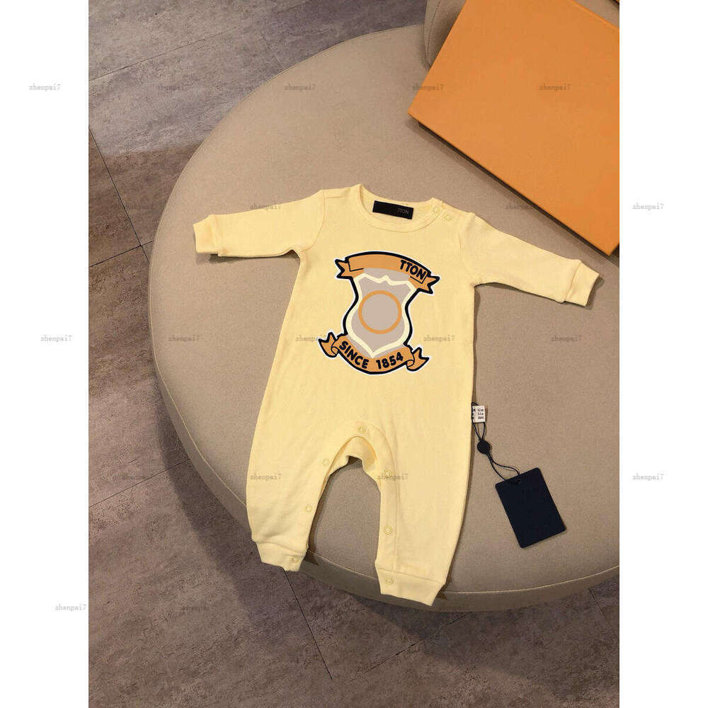 Top newborn jumpsuits pattern printing toddler romper designer Baby clothing Various styles Autumn infant bodysuit A145X04N081-image-1077333178