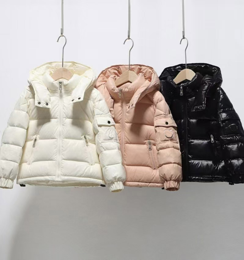 2026 Winter outdoor leisure sports designer white goose windbreaker down parka jacket collar hat warm fashion classic coat kids clothing J260805