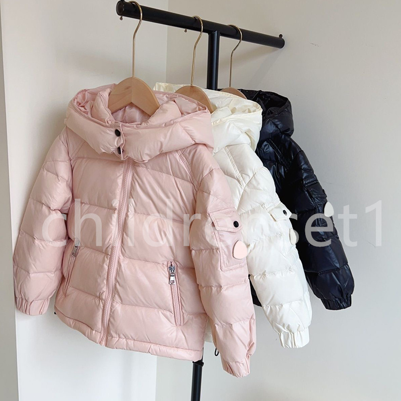 Children designer clothing down jacket hooded zipper with logo men and women warm and cold resistant trendy down jacket