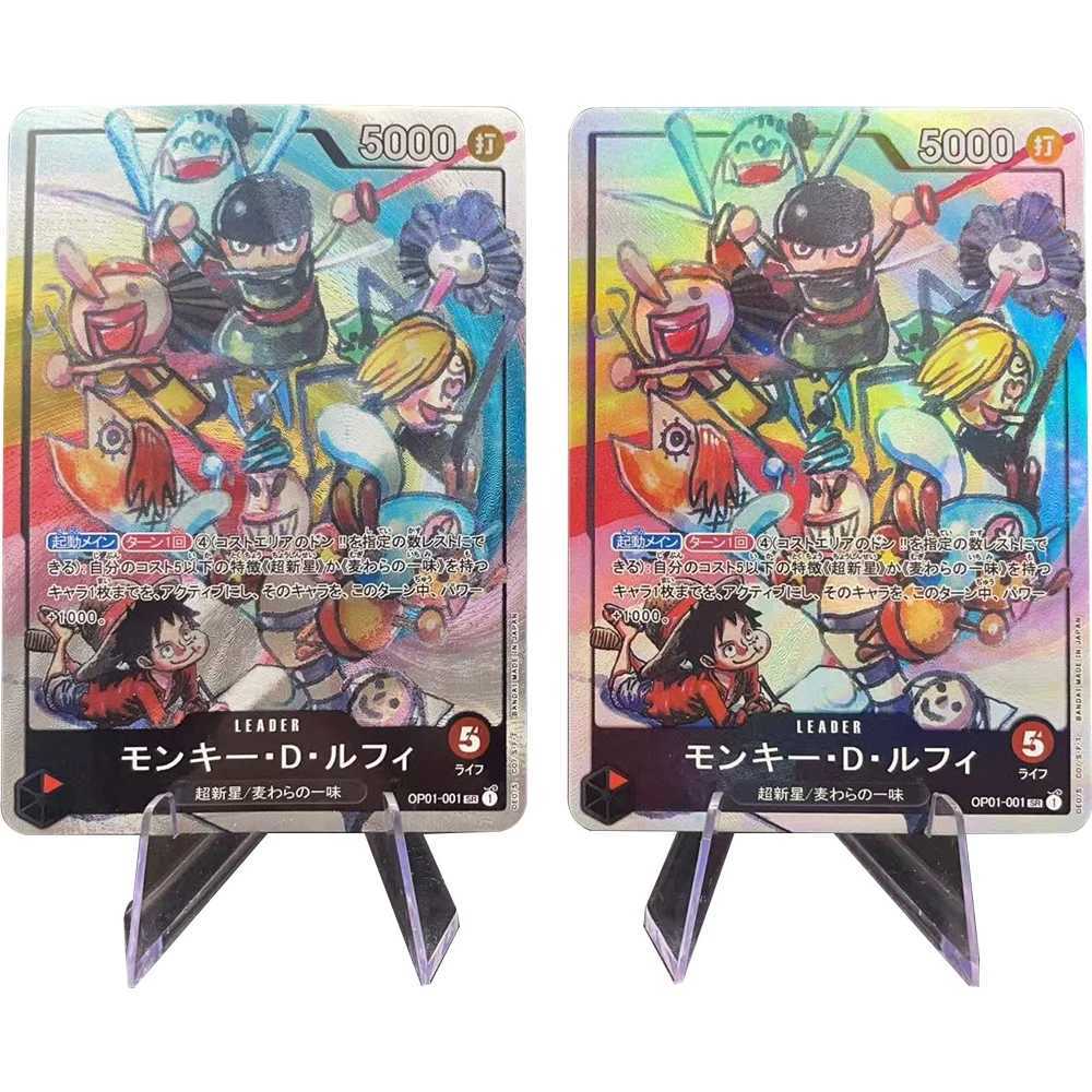 New Design Anime Collection Card OP01001 SR Leader Monkey D Roronoa Zoro Tony Chopper Coarse Colorful Card Gift L250928U7QP-image-1077536942