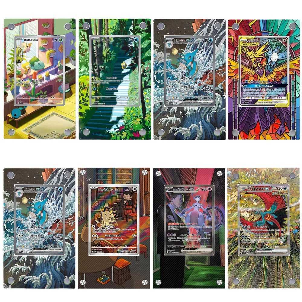 Anime Psyduck Bulbasaur Articuno Meowth Charmander Squirtle Kingdra Acrylic Protective Card Display Case L250928TAD8-image-1077533171