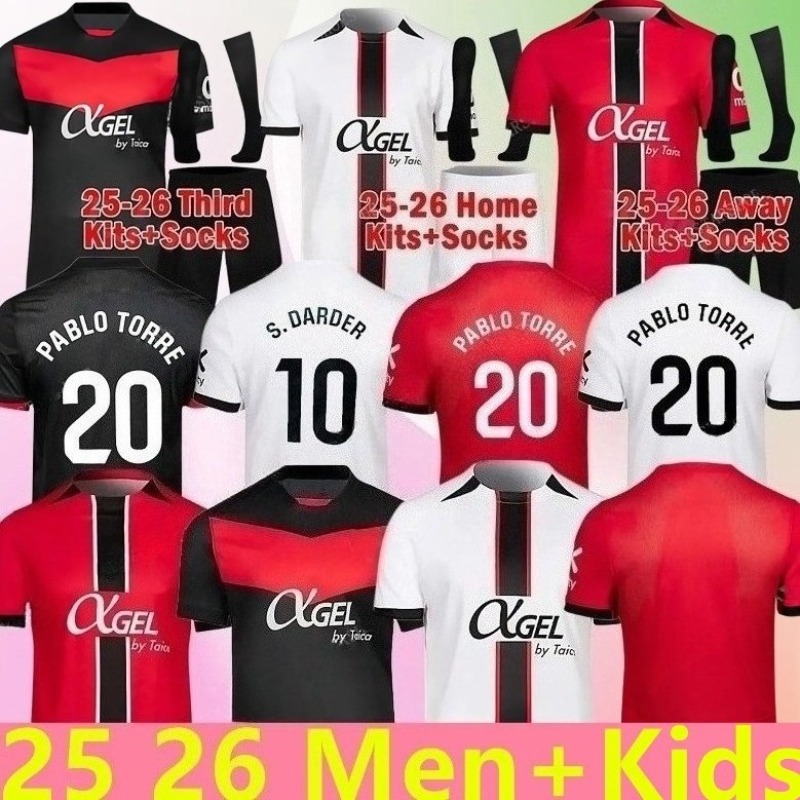S-4XL 25 26 Maillots de football Rcd Majorque 2025 2026 Maillot de football Camisetas de Futbol hommes Kit enfants uniformes