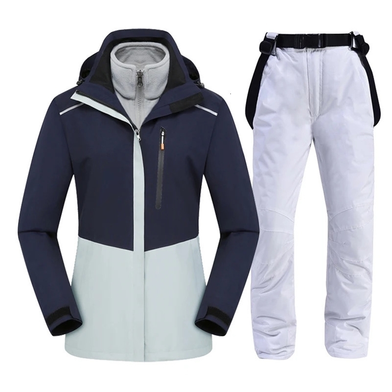 Womens ski clothing winter waterproof and warm hooded and weatherproof clothing snow pants outdoor ski board clothing set womens ski clothing 241018