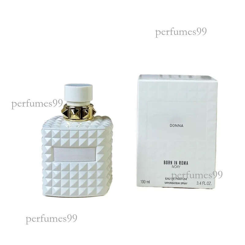Designer Born in Roma Ivory 100ml for Men Women Eau de Toilette Vaporisateur Man perfume Woman Fragarance Floral Spray EDP Charming Intense Smell-image-1077599475