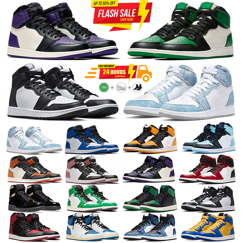 With Box Designer Hight Basketball Shoes Man Woman Wolf Grey Carbon Arctic Punch Black Toe Fragment Reverse Mocha UNC Grey Camo Trainers Sneakers