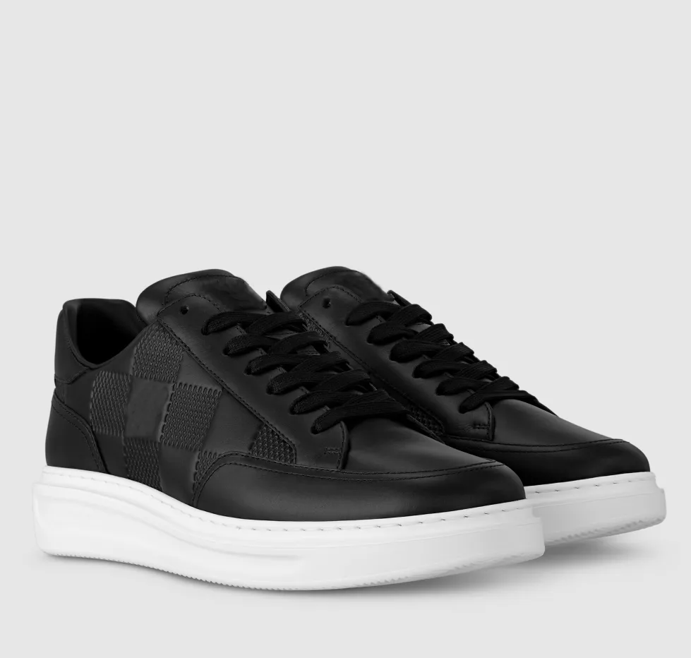 Design parfaits hommes Beverly Hills Sneaker Chaussures blanches Blanc Narine Navy veau en cuir chunky Lightweight Party Marié Robe Plateforme