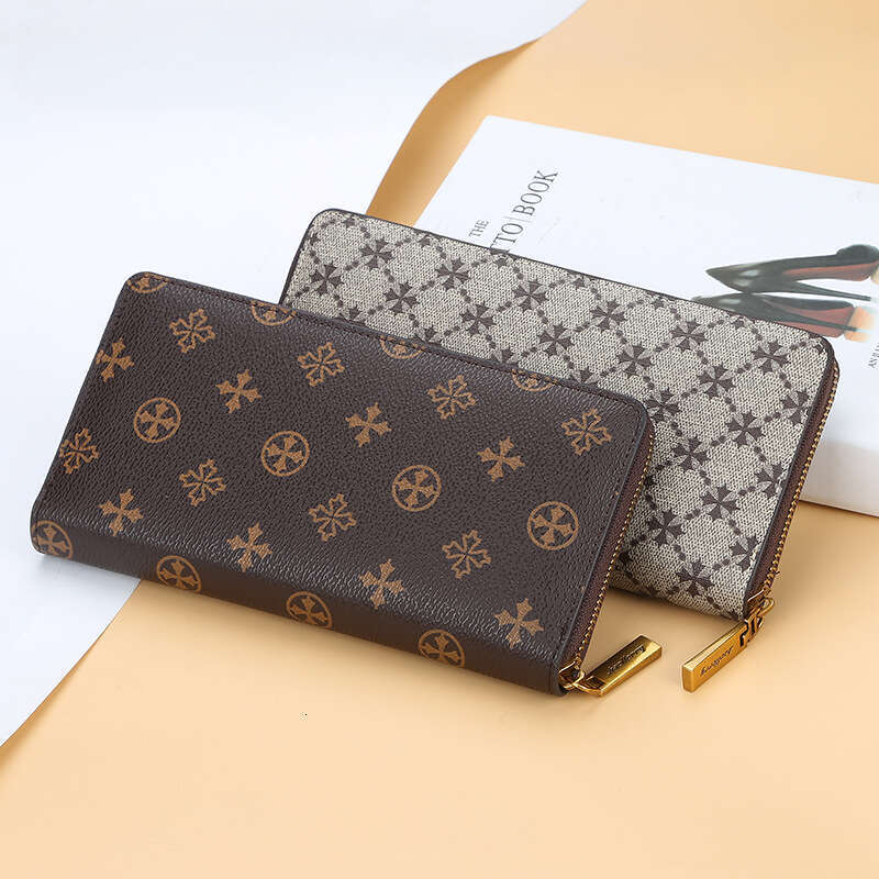 Portefeuille de style coréen pour femmes à plage multi-cartes moyennes et à la main de grande capacité de grande capacité de grande capacité