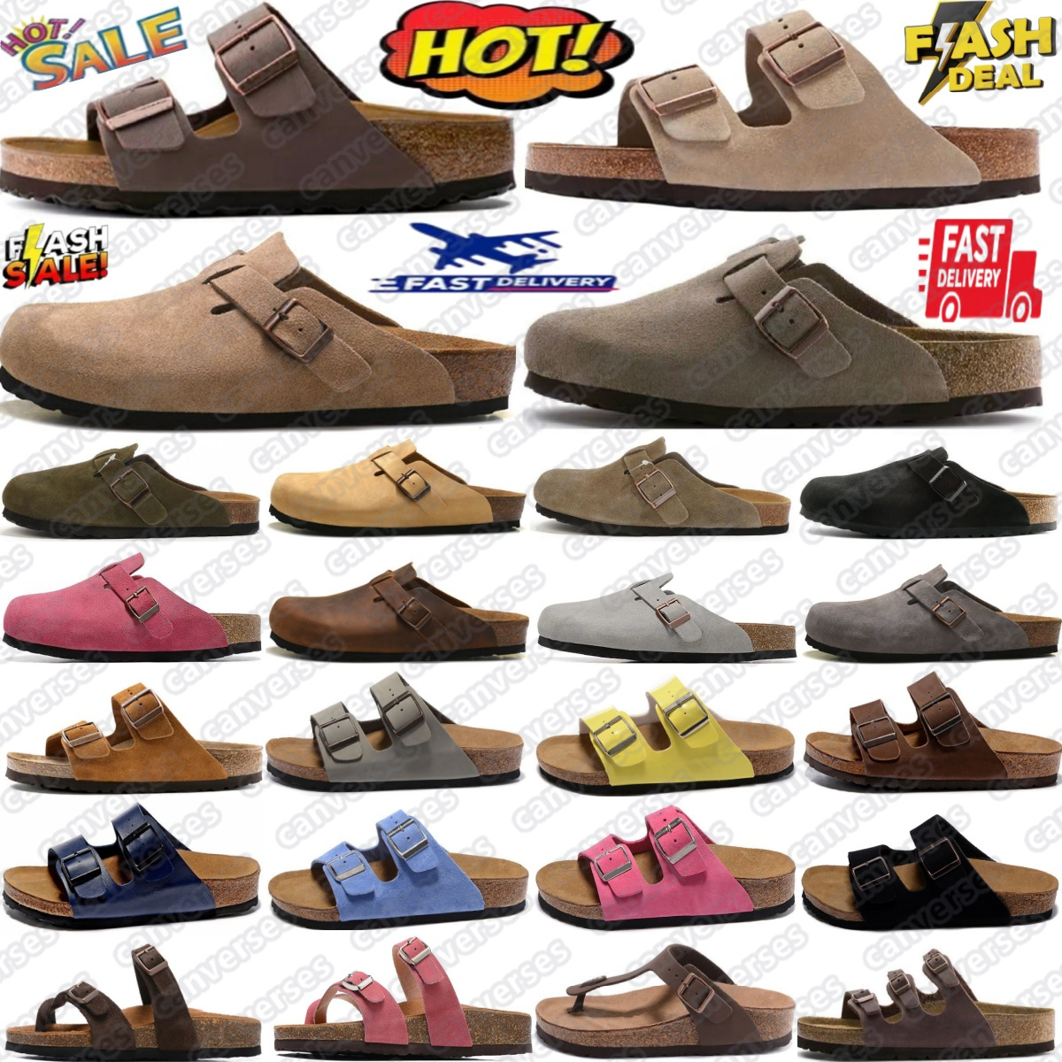 soft footbed sandals clog designer suede clogs slippers sandal slides London Braided slipper slide women men taupe black antique white #S3hL#