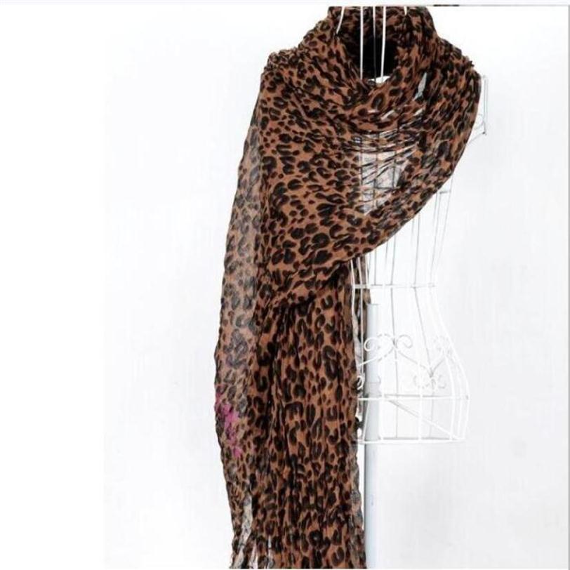 Whole female scarf warm High quality Designer scarves winter Leopard print Cotton Yarn Scarf shawl 20090CM14260501770