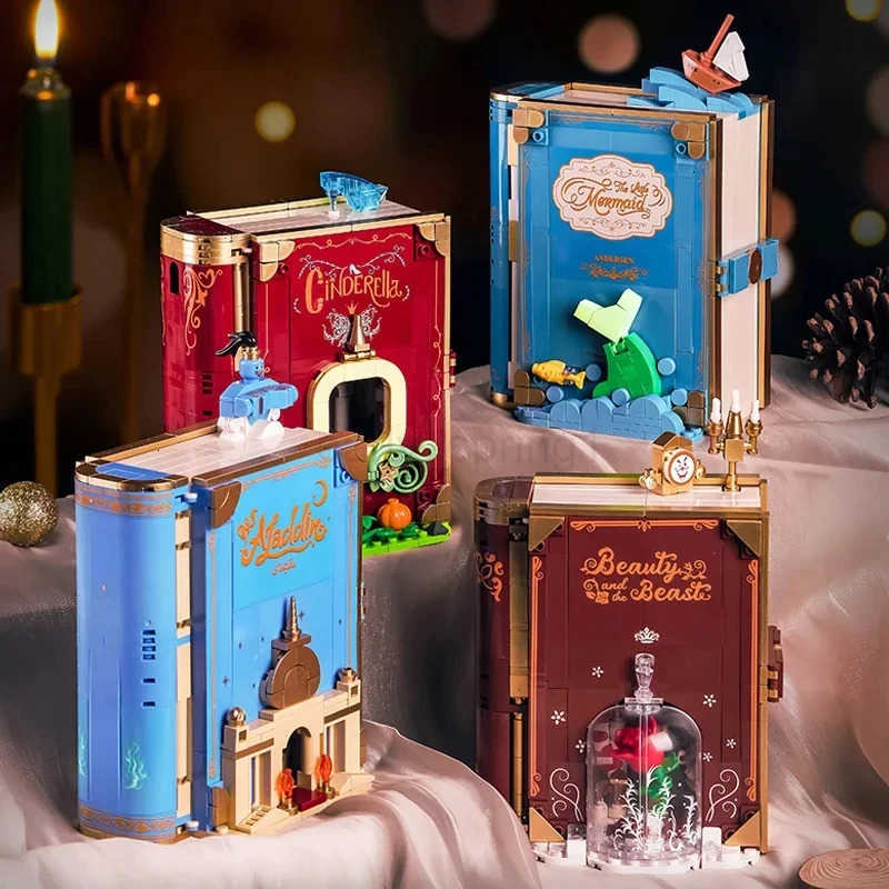 Dream Princess 3D Storybook Building Blocks Books Anime Film MOC Bricks Toys Cute Fairy TalesModel CHIldren Girl Birthday Gifts M260309-image-1096808006