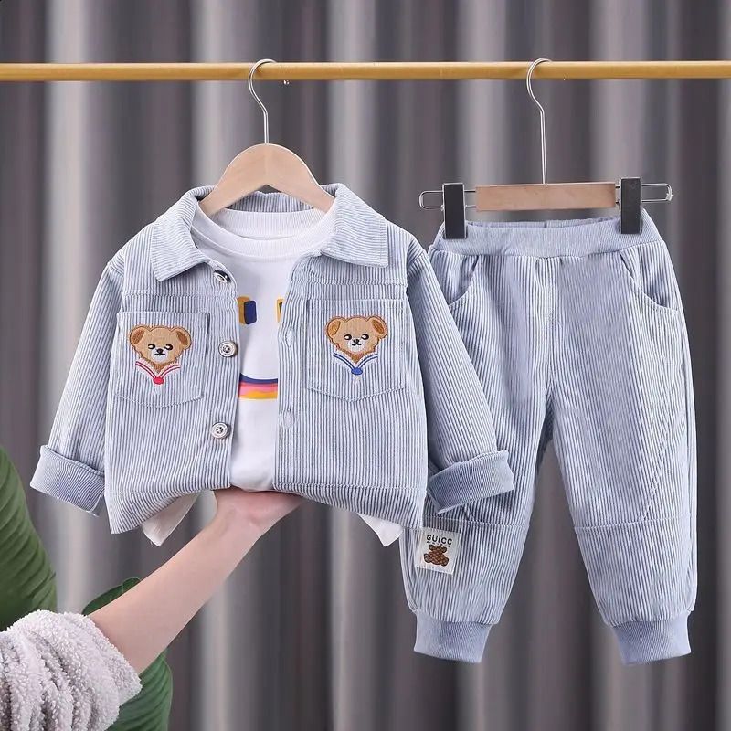 w433 Baby set springsummer casual jacketpants twopiece boys and girls jacket Korean version clothing-image-1077895042