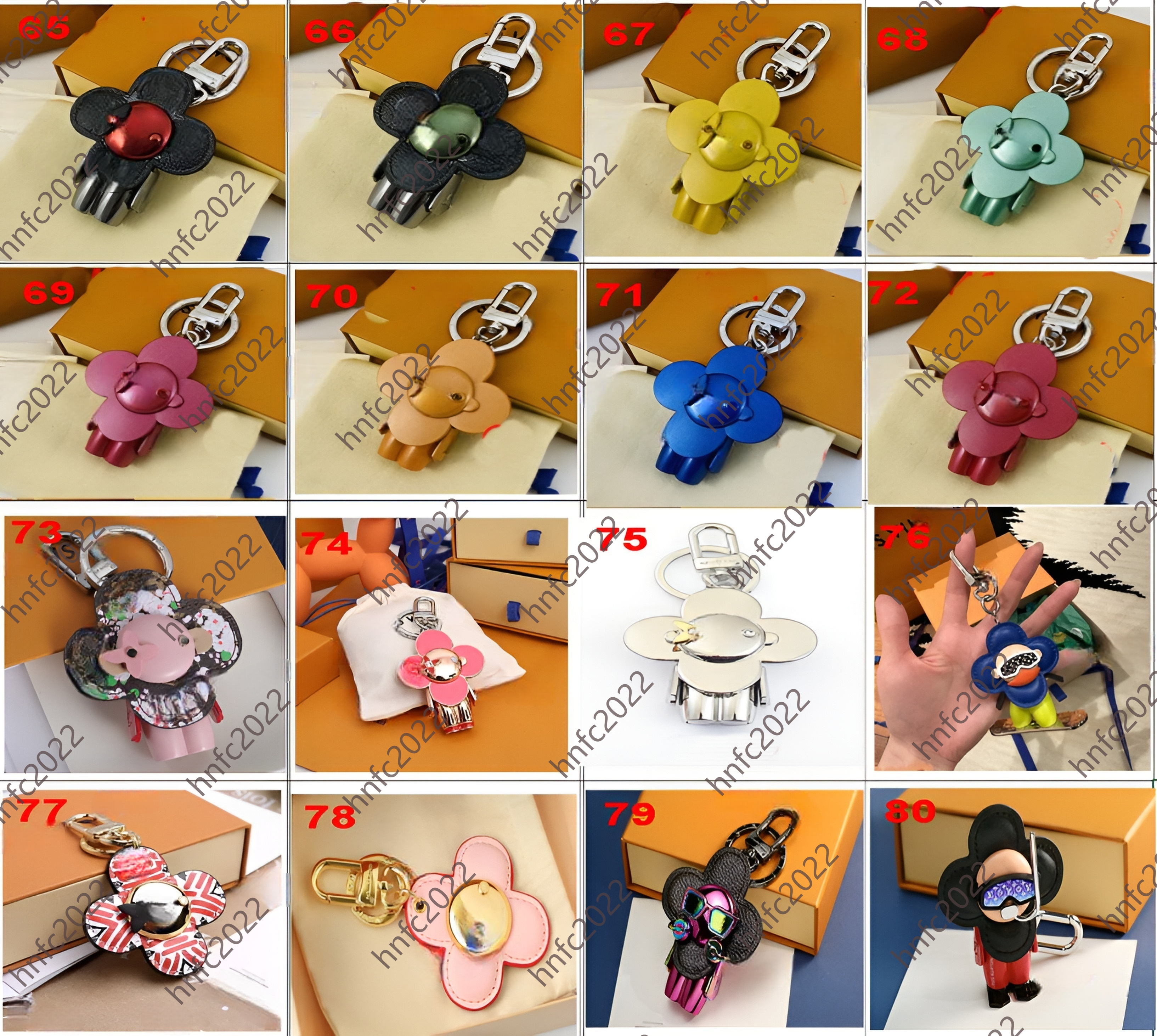 Doll Sunflower Key Chain Fashion Designer Keychain Classic Flowers Leather Keyrings for Women Coin Pocket Llaveros Mens Luxury Bag Charm Keychains