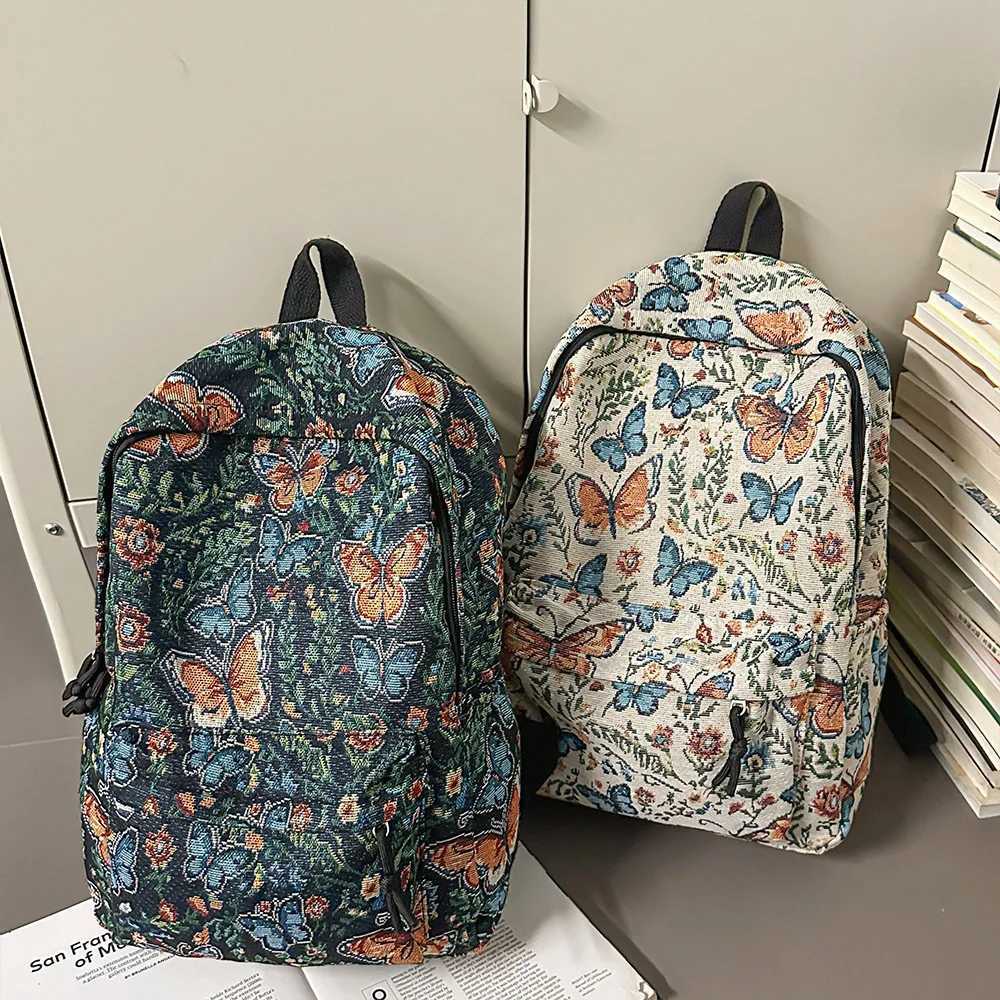 Backpack Chinese Style Woven Flower 2026 New Large outdoor Capacity Fashionable Lightweight Travel Bag Backpack Sports