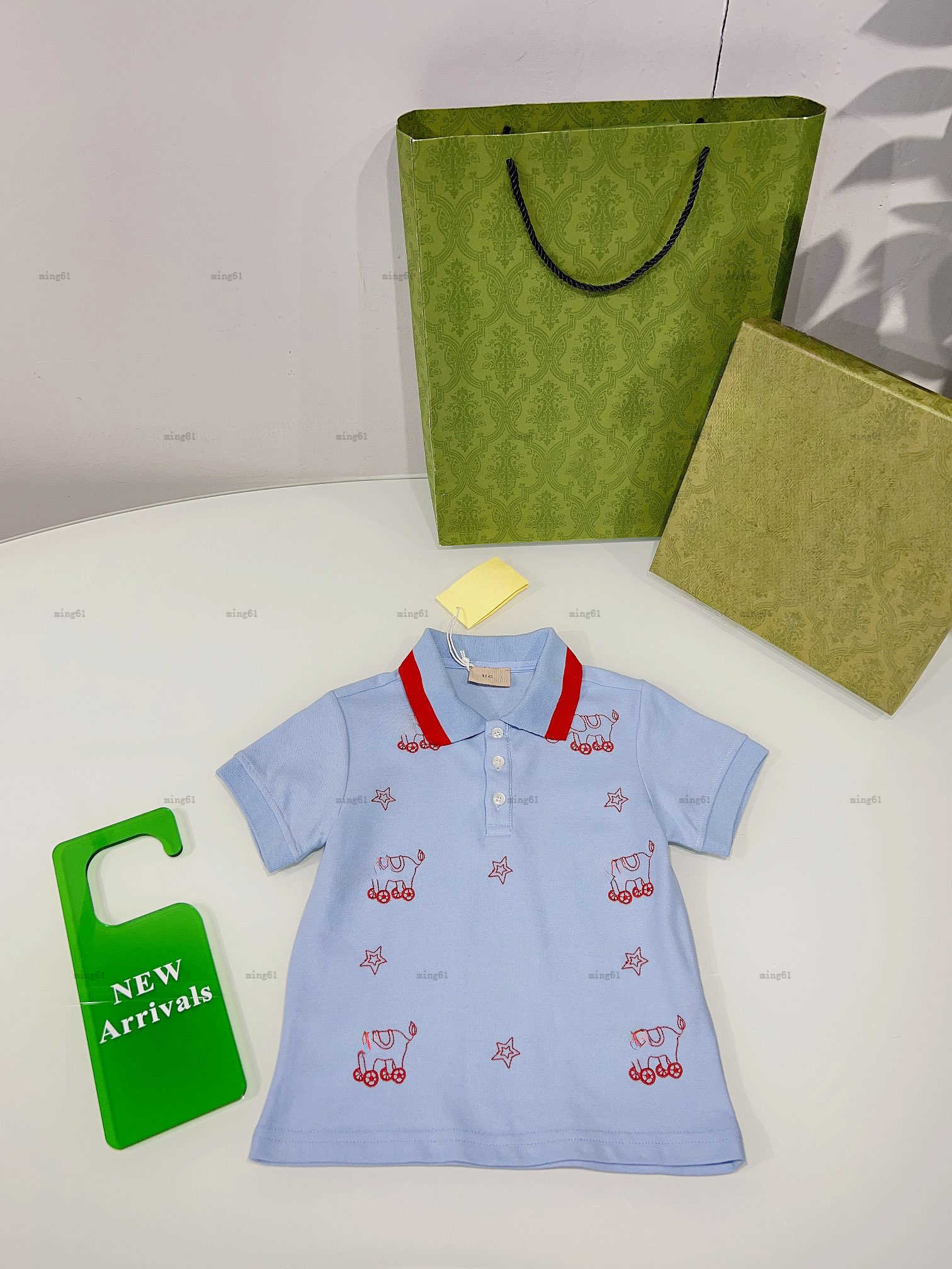 Brand kids POLO shirt Embroidered logo decoration baby lapel tees kids designer clothes summer High quality Short sleeve boy girl T-shirt-image-1040163292