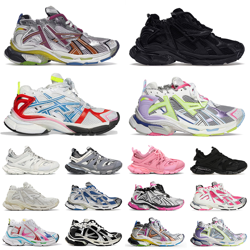 Track Runners 7.0 7.5 3.0 LED Designer chaussures femmes hommes chaussures habillées Bureau multicolore blanc tout noir Beige Orange vert mocassi