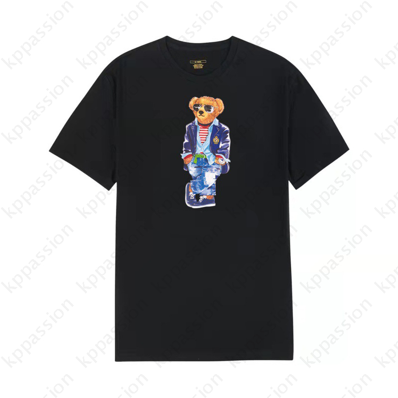 17 Styles Mens Designer T Shirt Classic Bear Womens Luxury T Shirts Black And White Cotton Tees Mens Top Unisex Casual Tshirt
