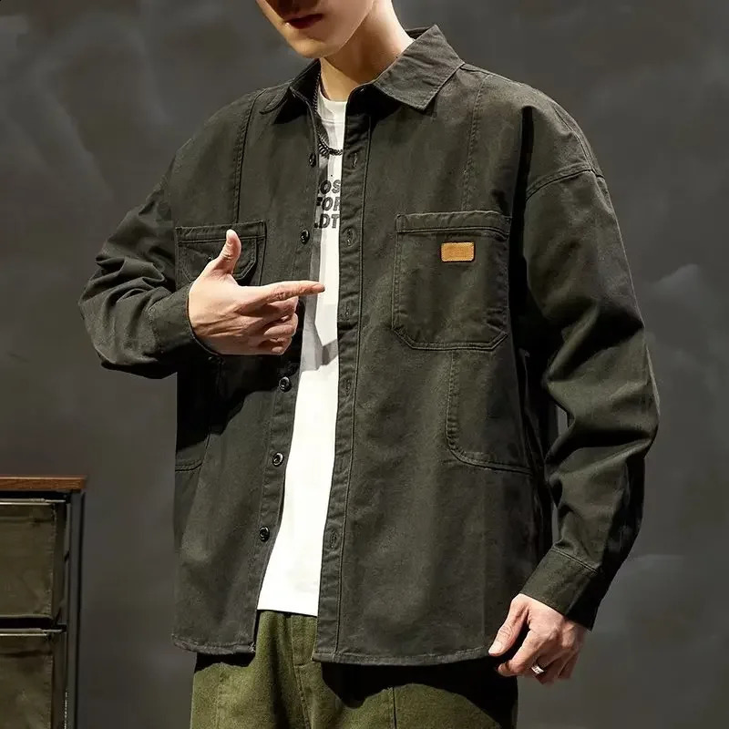 2024 Mens Autumnwinter Style American Trendy Shirt Jacket Workwear Other Materials 241224Z