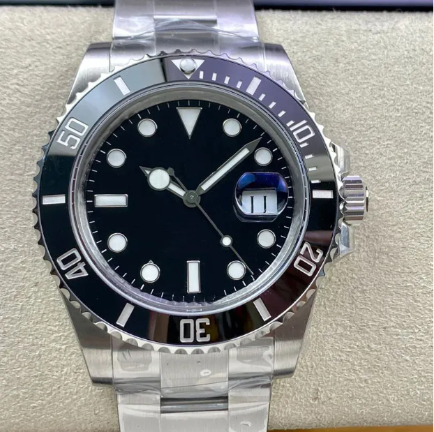Luxury Men's Designer Watch with Ceramic Bezel & Luminous Dial - 50m Water-Resistant Automatic Timepiece