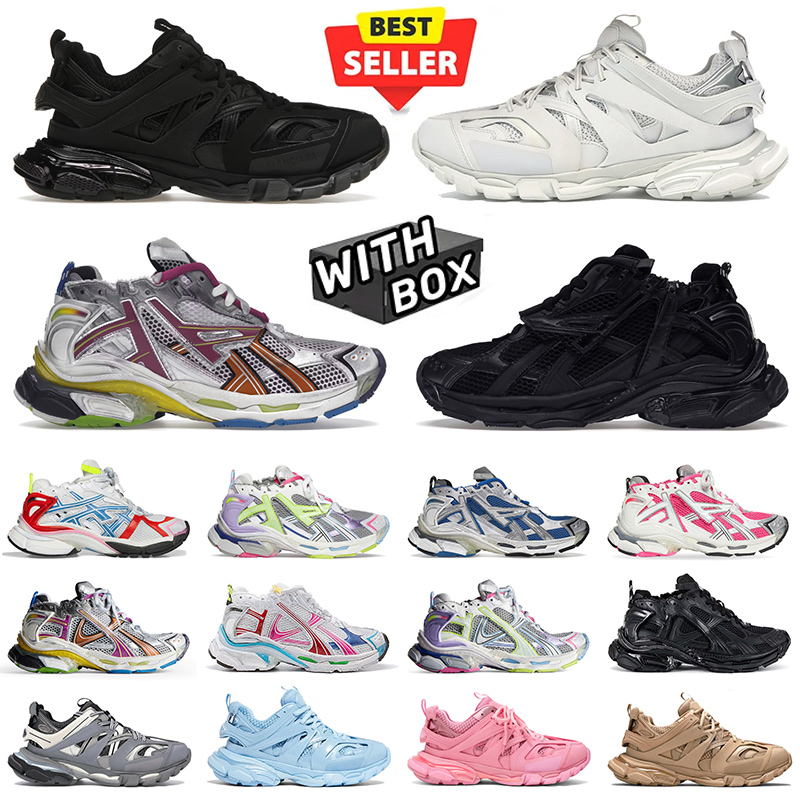 With Box luxury 7.0 3.0 7.5 Shoes Designer Shoes Multicolor Dark Blue Grey Triple Black White Grey Pink Mens Shoes Women Sneakers Mens Trainers S