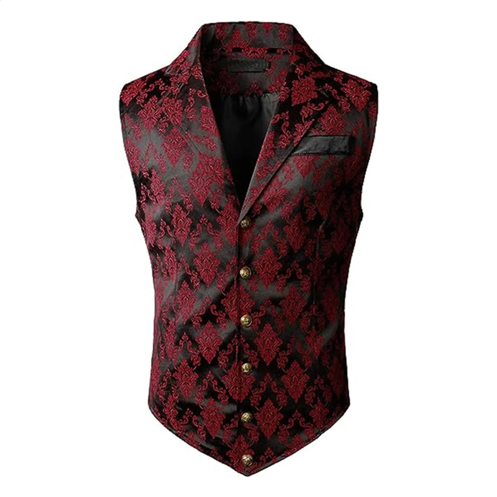 Green Paisley Formal Business Waistcoat Hombre Wedding Party Tuxedo Accesor Casual MenS TurnDown Collar Victorian Vest 241223Z