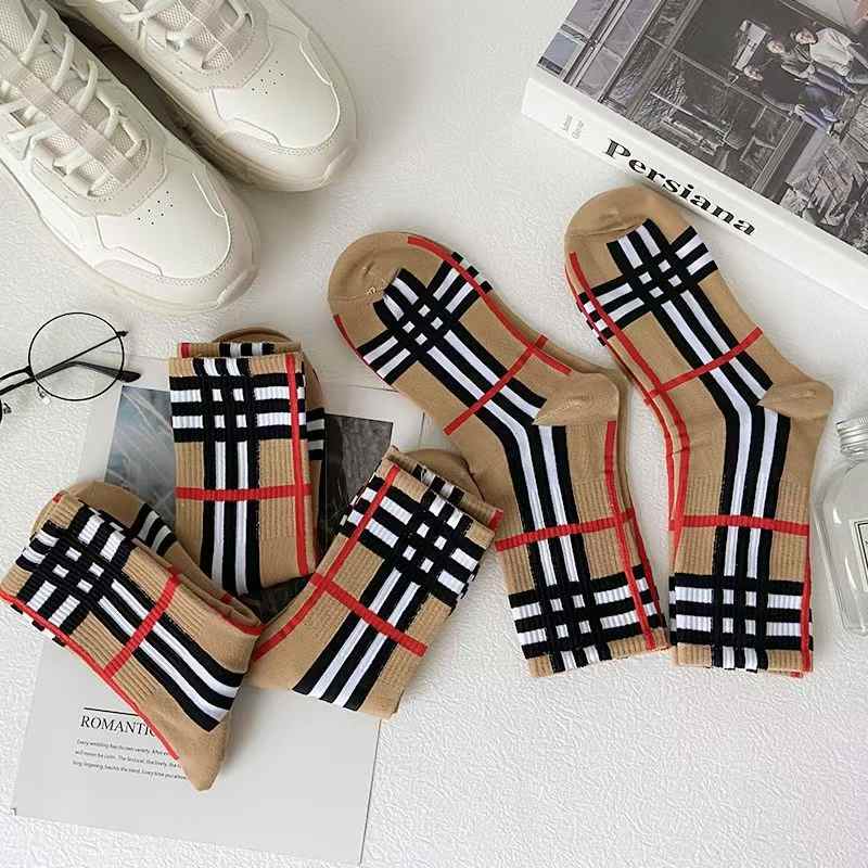 Designer 100% Cotton Man Socks Luxury Man Woman Long Sport Sock Spring Autumn Winter Casual Business Warm Adult Sweat Socks Gift Socks Suit For 3-image-1040392591