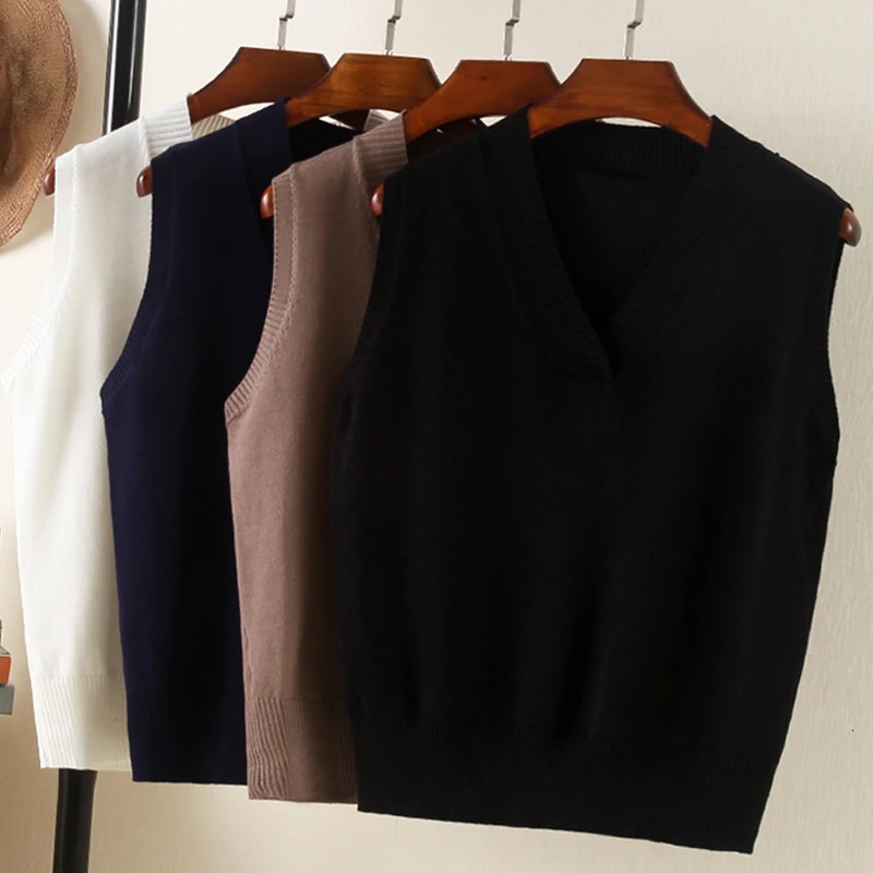 Aesthetic Sweater Pullover Women Sweaters Womens Vest Clothing Blouse Preppy Style Tops Warm Korean Padded Woman Female Knitted 250102