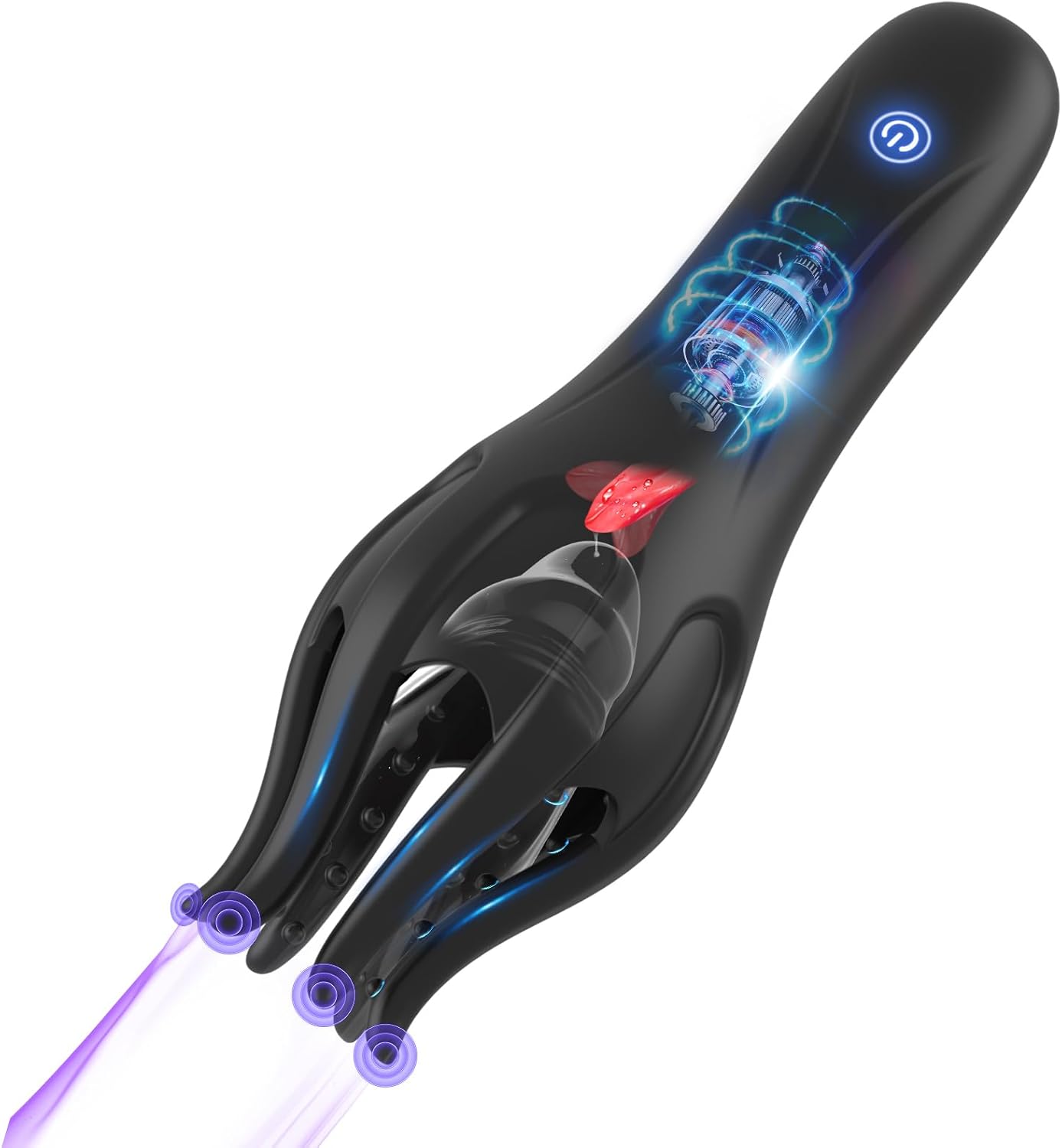 Male Masturbator Sex Toys for Men, Male Penis Vibrator for Mens with Tongue Licking, Masterbater Adult Sex Toy for Couples Him Gay Women Pleasure
