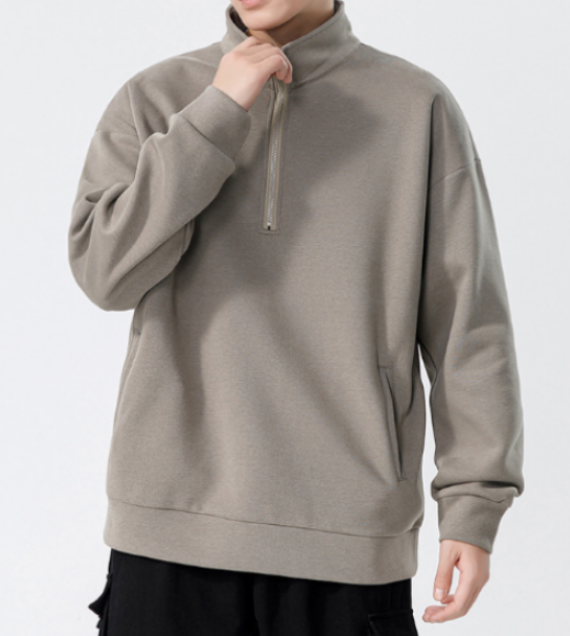 122 Turtleneck Sweatshirt for Men Autumn and Winter Thickened Loose Trendy Solid
