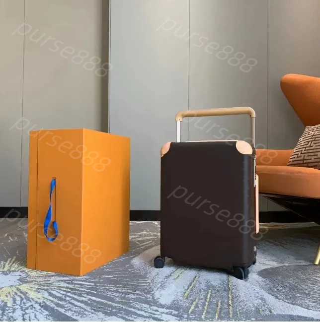 9A luxury brand Boarding box designer suitcase High-end Genuine leather pull rod box storage bag large capacity leisure travel Rolling Luggage-image-857384101