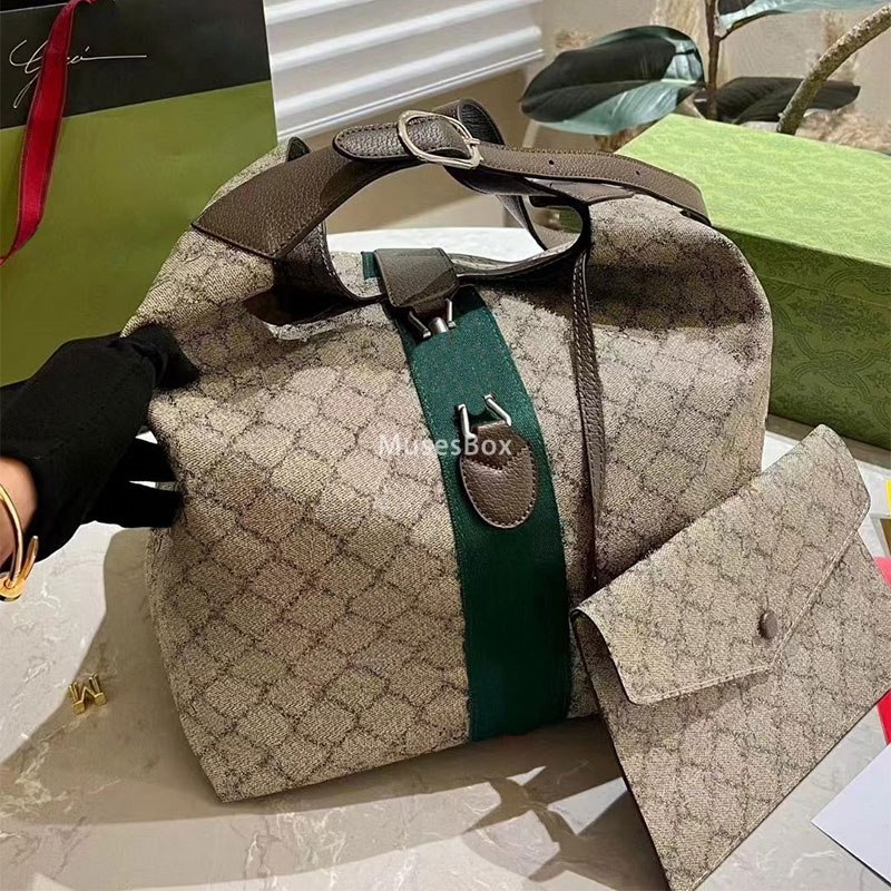 Large tote bag designer purse men travel shopping bag womens handbag luxury canvas leather designer bag classic large capacity shoulder bag walle-image-959396524