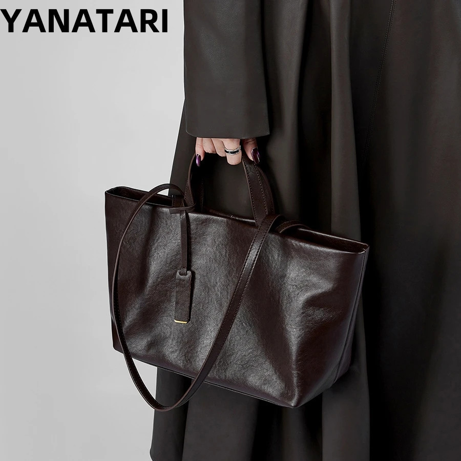 y femme sac à bandoulière en cuir souple grande capacité carré mode sac fourre-tout coréen à la mode sac à main Shopping sacs sous les bras 24123