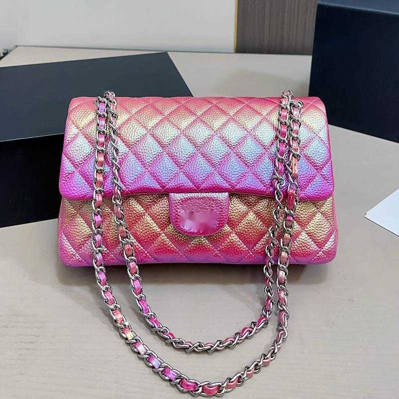 2025-10a Sac de créateur de femmes Chaîne de métal de luxe Chaîne Metal Colorful Flash Bag de haute qualité Sac à bandoulière exquis Classic Make
