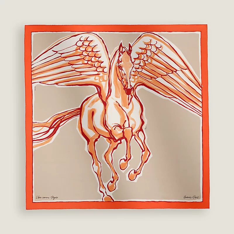 Écharpe de luxe monogramme pour femmes à la mode, écharpes carrées tricotées avec lettres imprimées, motif cheval, 90x90CM
