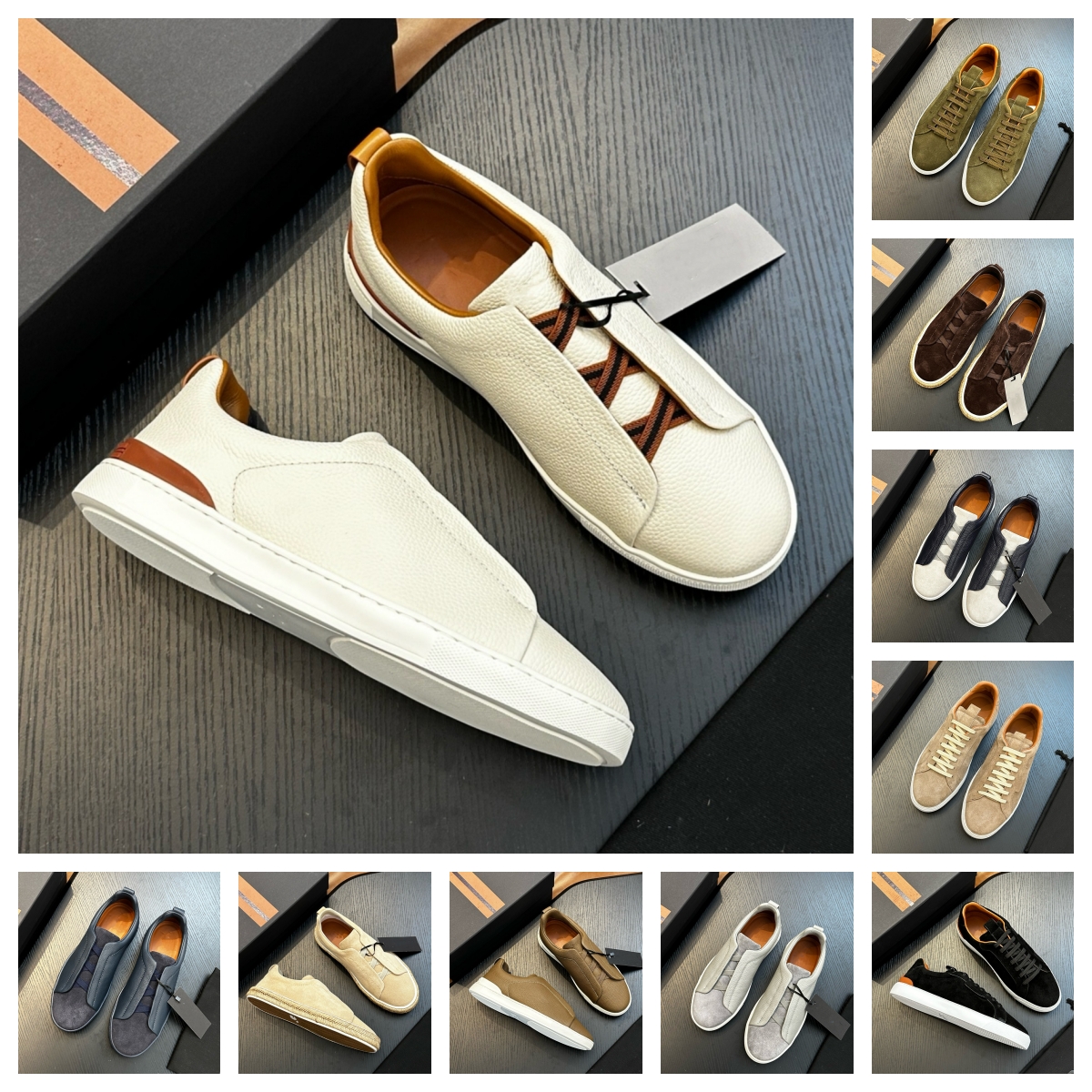 top designer shoes men shoes genuine leather vintage casual shoes black outdoor sports oxford shoes elastic band men brown business formal flat busi