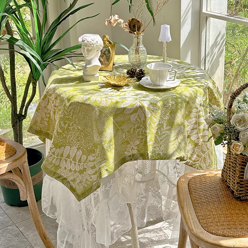 Waterproof French Lace Retro Lace Dining Table Coffee Table Desk Tablecloth-image-1040783977