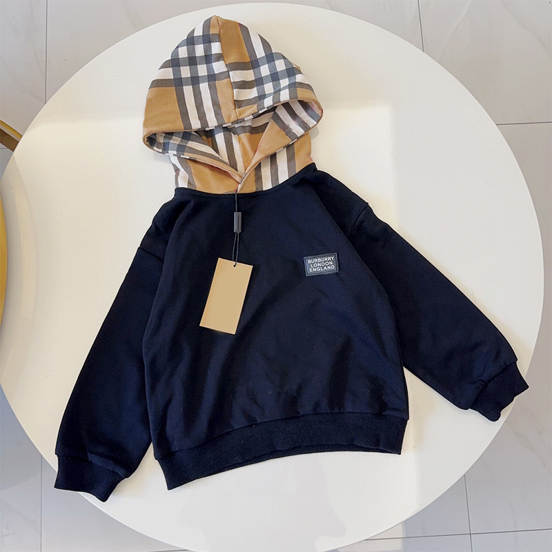 Boys Girls Hoodies Sweatshirts Winter Kids Luxury Stripe Loose Hoodie Hiphop Streetwear Pullover Tops Size 90-150 Multi Colors-image-1040616412