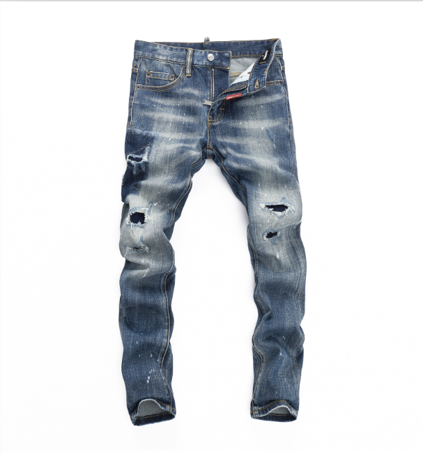 Men's Jeans Style Men Blue Stretch Mens Slim Denim Trousers Pp Philipp Straight Pants For MenMen's