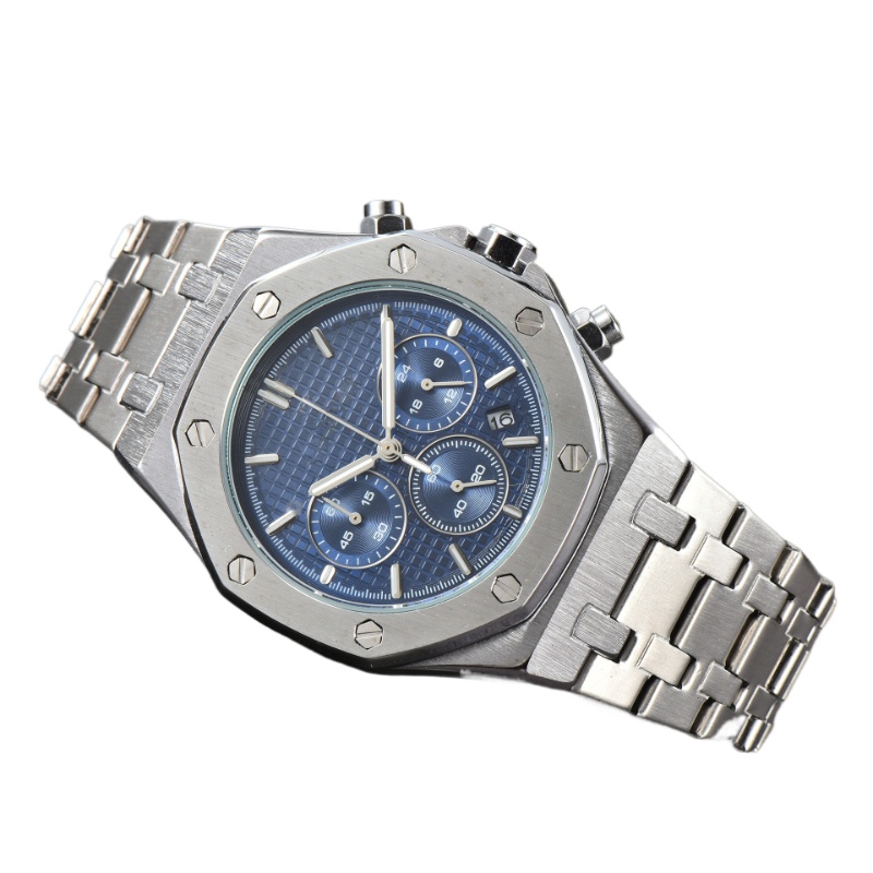 Montre de mode de concepteur de luxe 42 mm montres masculines pour hommes multifonctionnels chronographe 24 heures sangle en acier inoxydable ten