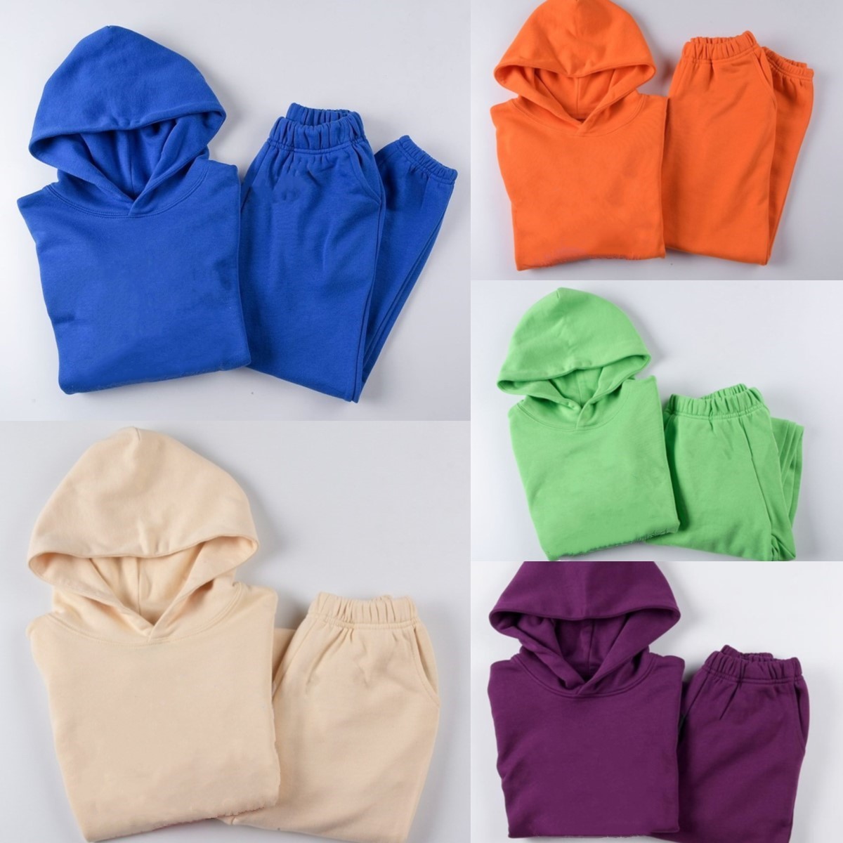 Designer kids hoodies sets toddlers suit baby boys girls Clothing Sets hoody pink green yellow black red Clothes childrens set-image-961534483