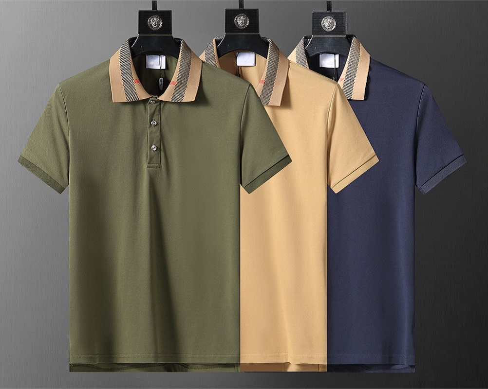 Des créateurs Stripe Polo T-shirts Polos Snake Bee Floral Brodery Mens High Street Fashion Horse Polo T-shirt M-3XL