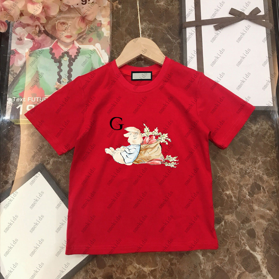 Childrens Round Neck Shirts Designer Luxury Baby Girl Boy Tops Tees Kid Clothes Tshirt Childs Clothing Short Sleeves DJD2501079-image-1041031640