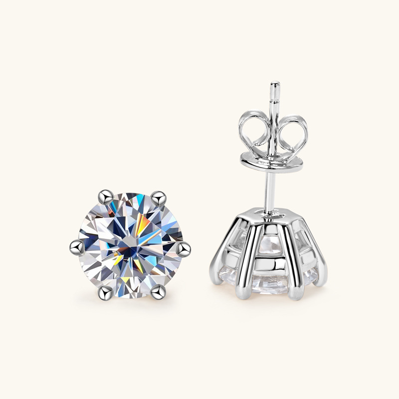 Boucles d'oreilles pour hommes de luxe en argent sterling boucles d'oreilles Moissanite pour les cadeaux de filles boucles d'oreilles de créateur