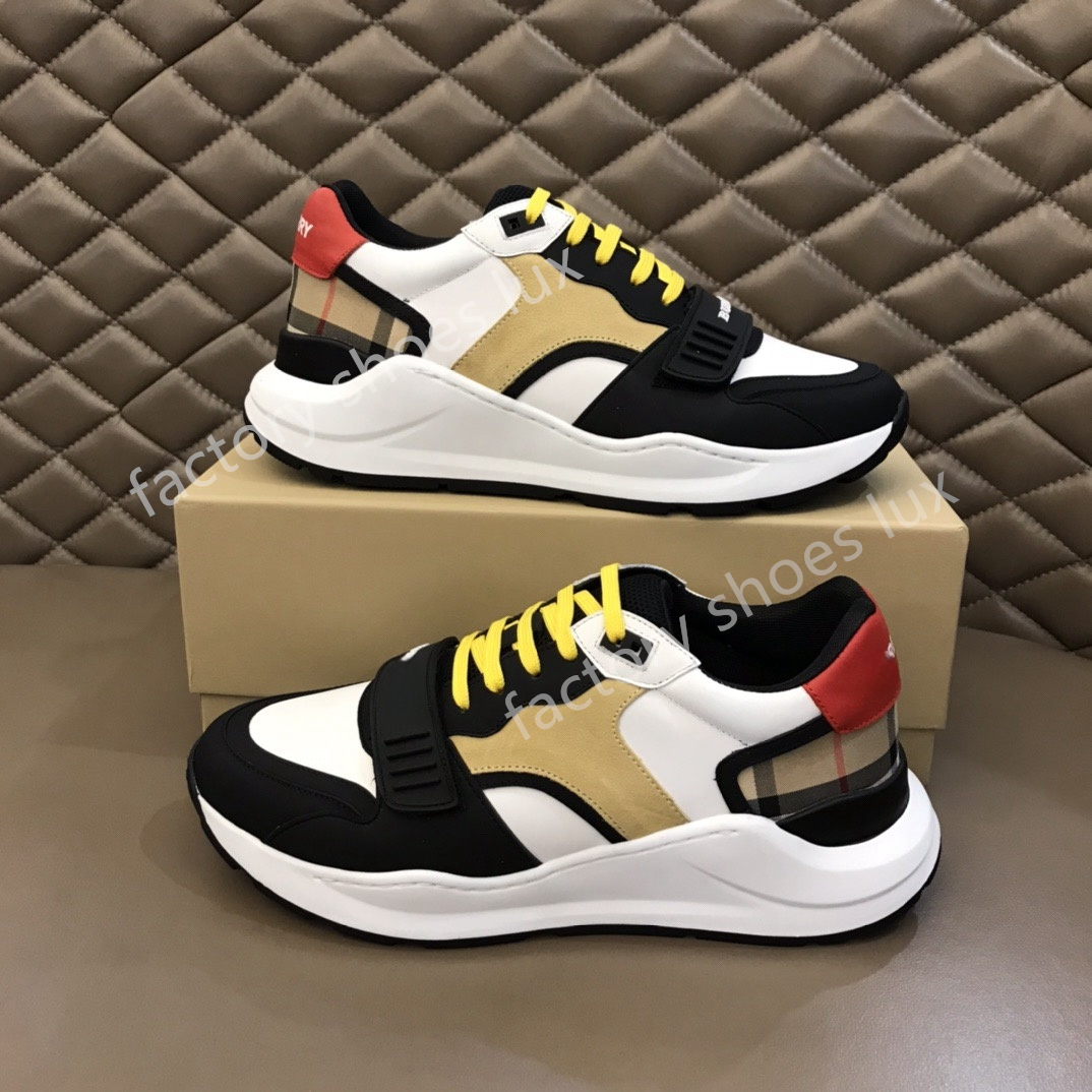 Designer Sneakers Top Striped Shoes Mens Sneaker Brand Check Trainer Shoe Classic Fashion Platform Trainers Womens Vintage daily casualv shoes