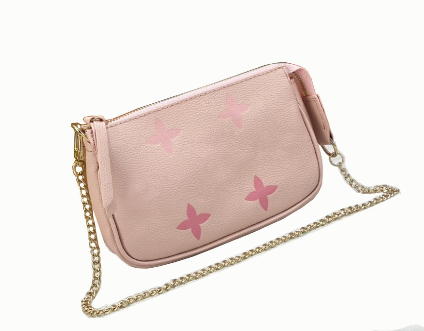 Women's Designer Clutch Bags Elegant MINI POCHETTE ACCESSOIRES Long Purse By The Pool Fashion Chain Wallets Premium Quality Classic Flower & Le