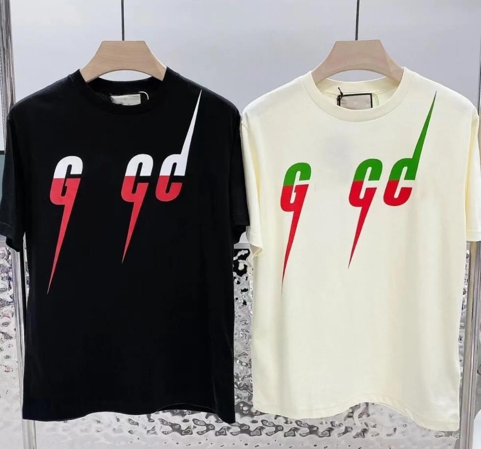 T-shirt pour hommes T-shirt de créateur Lightning pour homme femme T-shirts couple manches courtes marque de mode d'été col rond grand et grand s